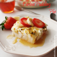 Farina Pudding Pie (Layali Lubnan).