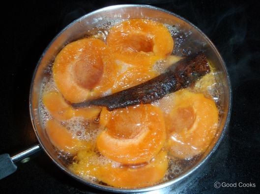 poached apricot
